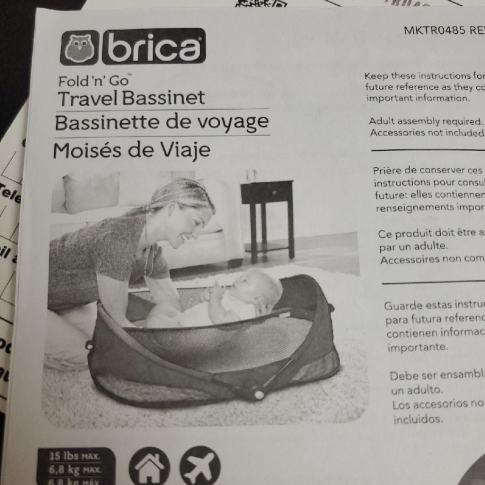 Brica Fold n' Go Travel Bassinet - Picture 12 of 12